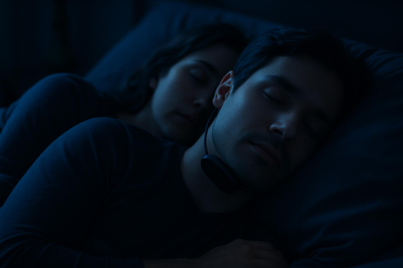Pareja durmiendo plácidamente